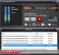 Audio Recorder Free screenshot